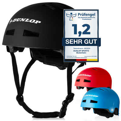 Dunlop Fahrradhelm Fahrradhelm Skaterhelm Helm S-L, Test Sehr Gut - Leichter robuster Allrounder Helm, Schnellverschluss