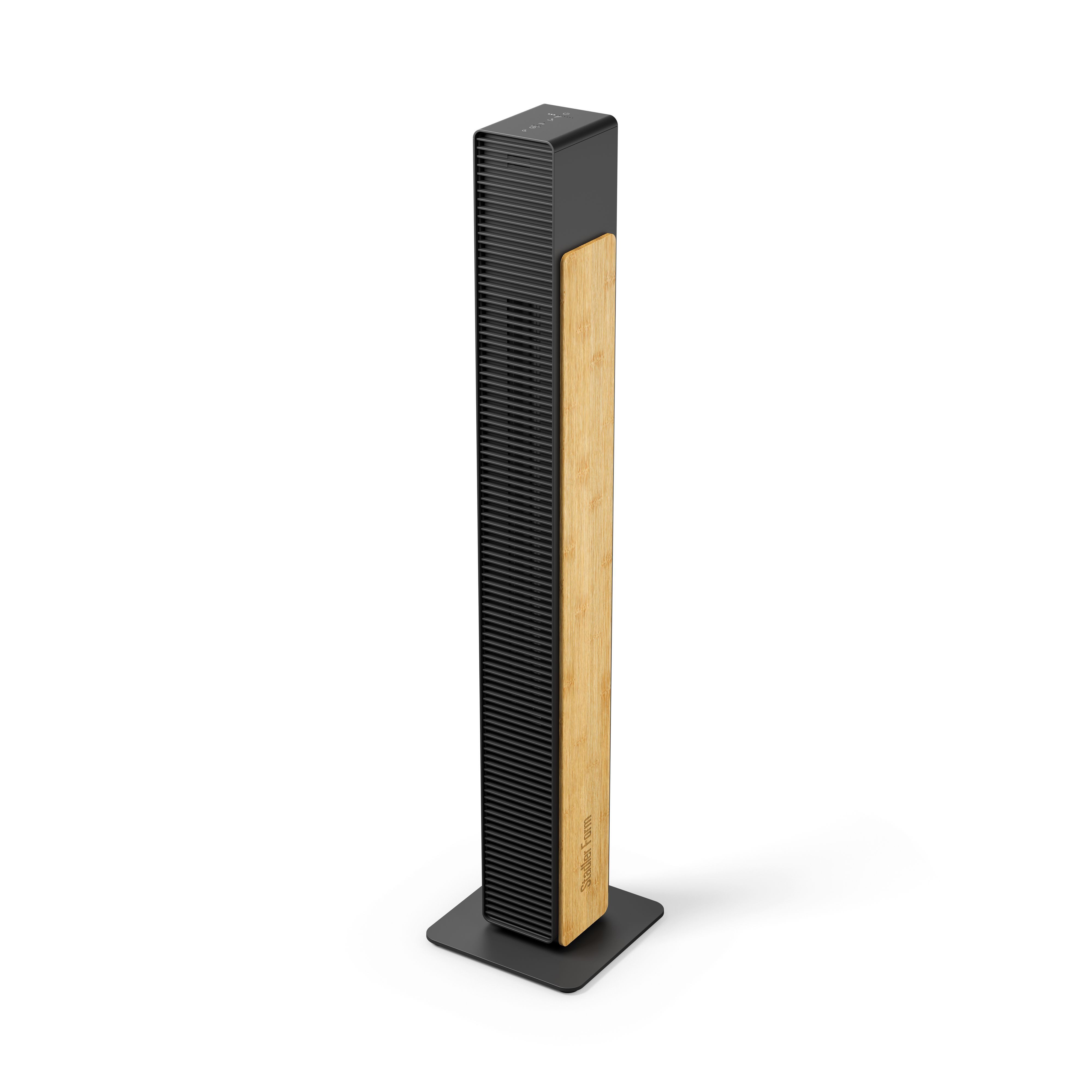 Stadler Form Standventilator Turmventilator Nick Bamboo Schwarz mit Fernbedienung, Timer