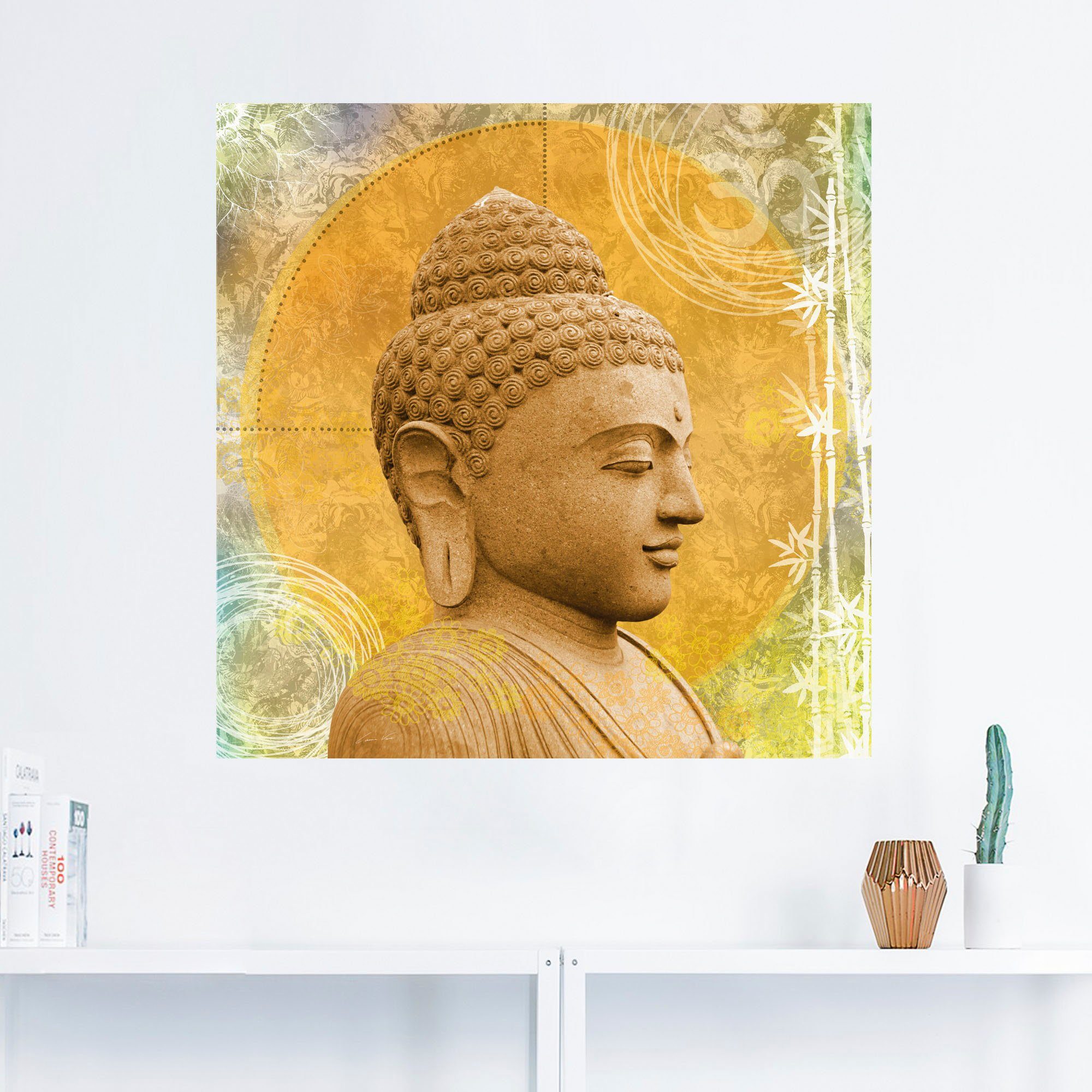 St), Größen (1 Leinwandbild, Poster Alubild, oder in Artland Buddha Wandaufkleber versch. II, Spa als Wandbild