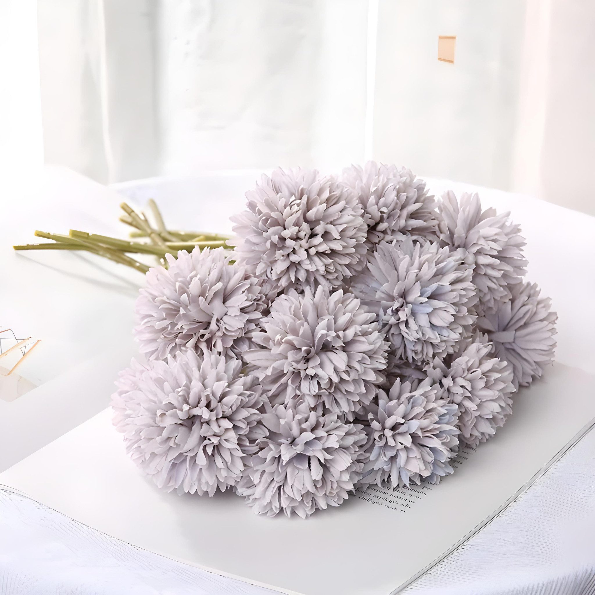 Kunstblumenstrauß Blumenstrauß, Kunstrosen, Hortensien, Kunstblumen Bündel Hortensien, HS.SUPPLY, Hortensienstrauß täuschend echt, Blumenbündel, Höhe 29cm