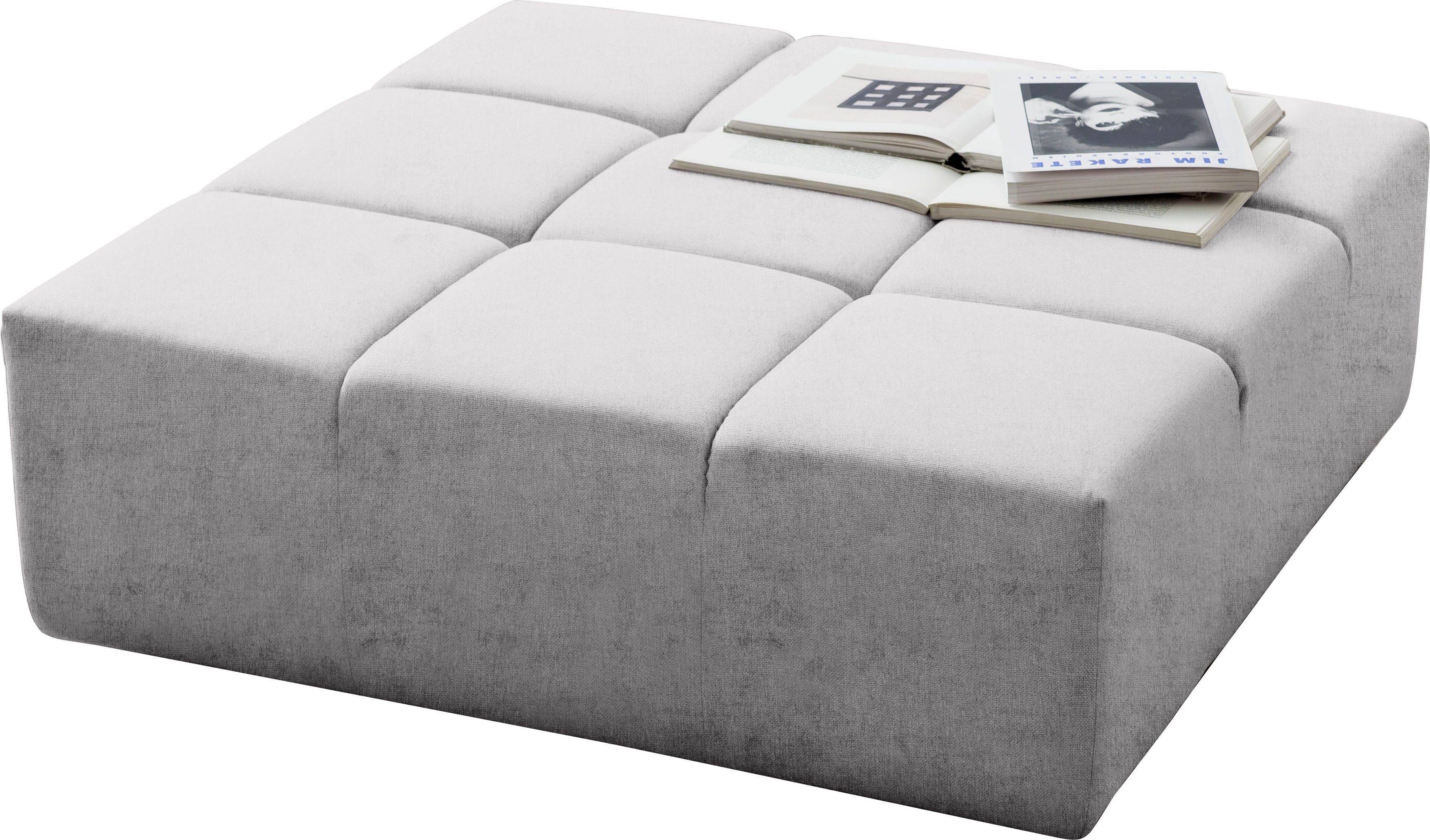 Home affaire Polsterhocker Ancona, Polsterhocker passend zum Sofa, Breite 107 cm, passend zur "Ancona"-Polsterserie, auch in Cord + Easy Care