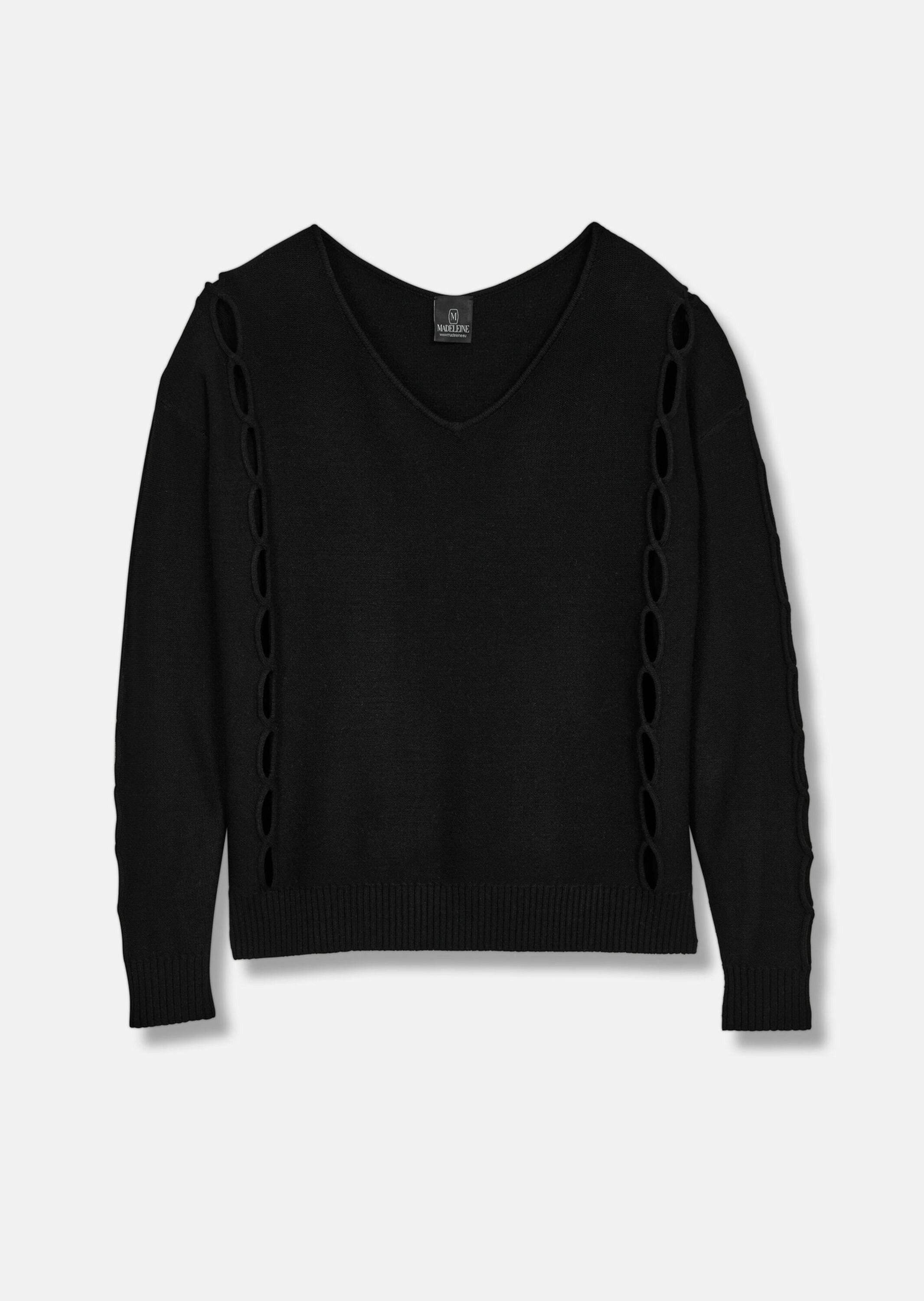Strickpullover Strickpullover mit Cut-Outs und V-Ausschnitt