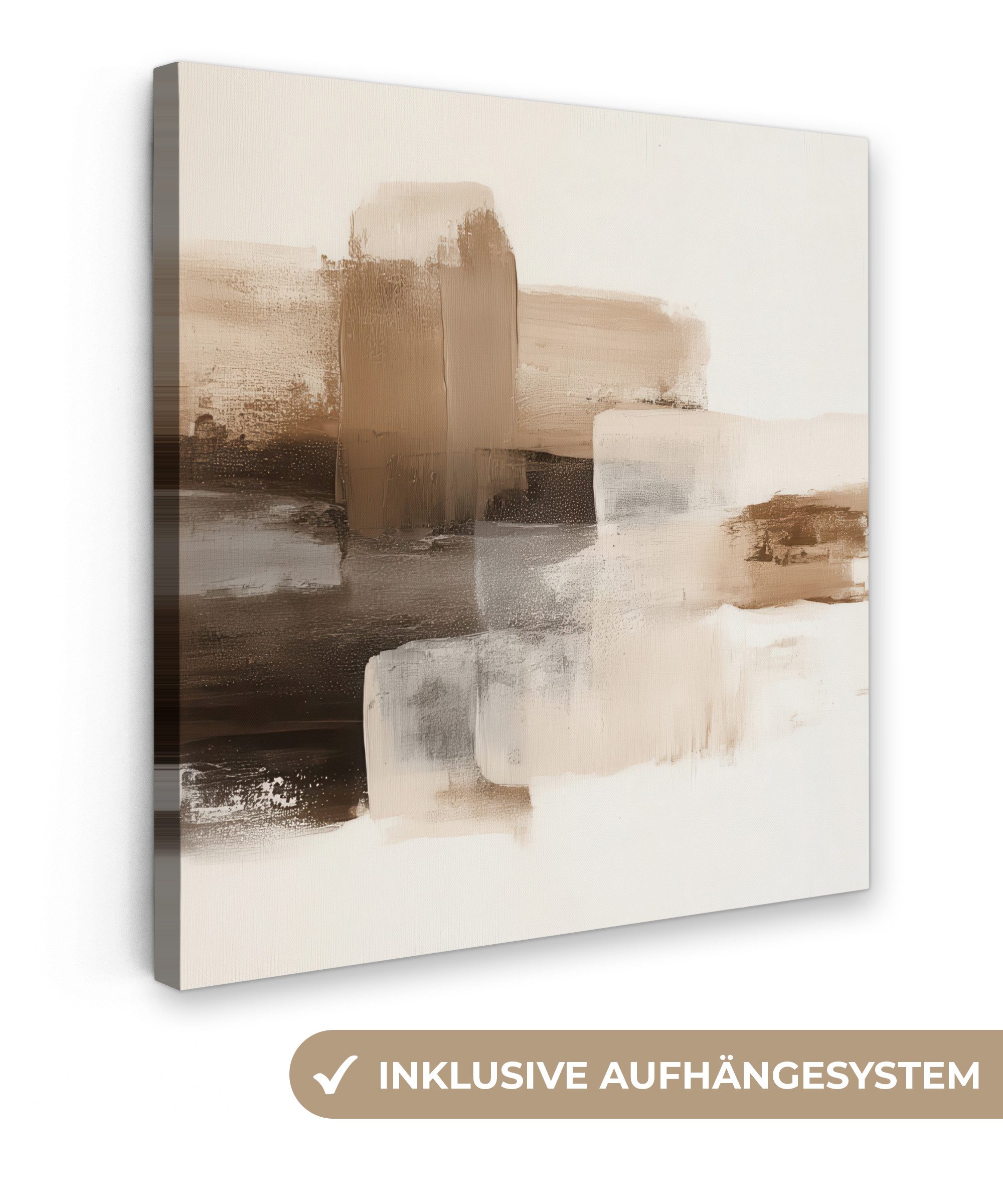 OneMillionCanvasses® Leinwandbild Pinselstriche - Abstrakte Landschaft günstig online kaufen