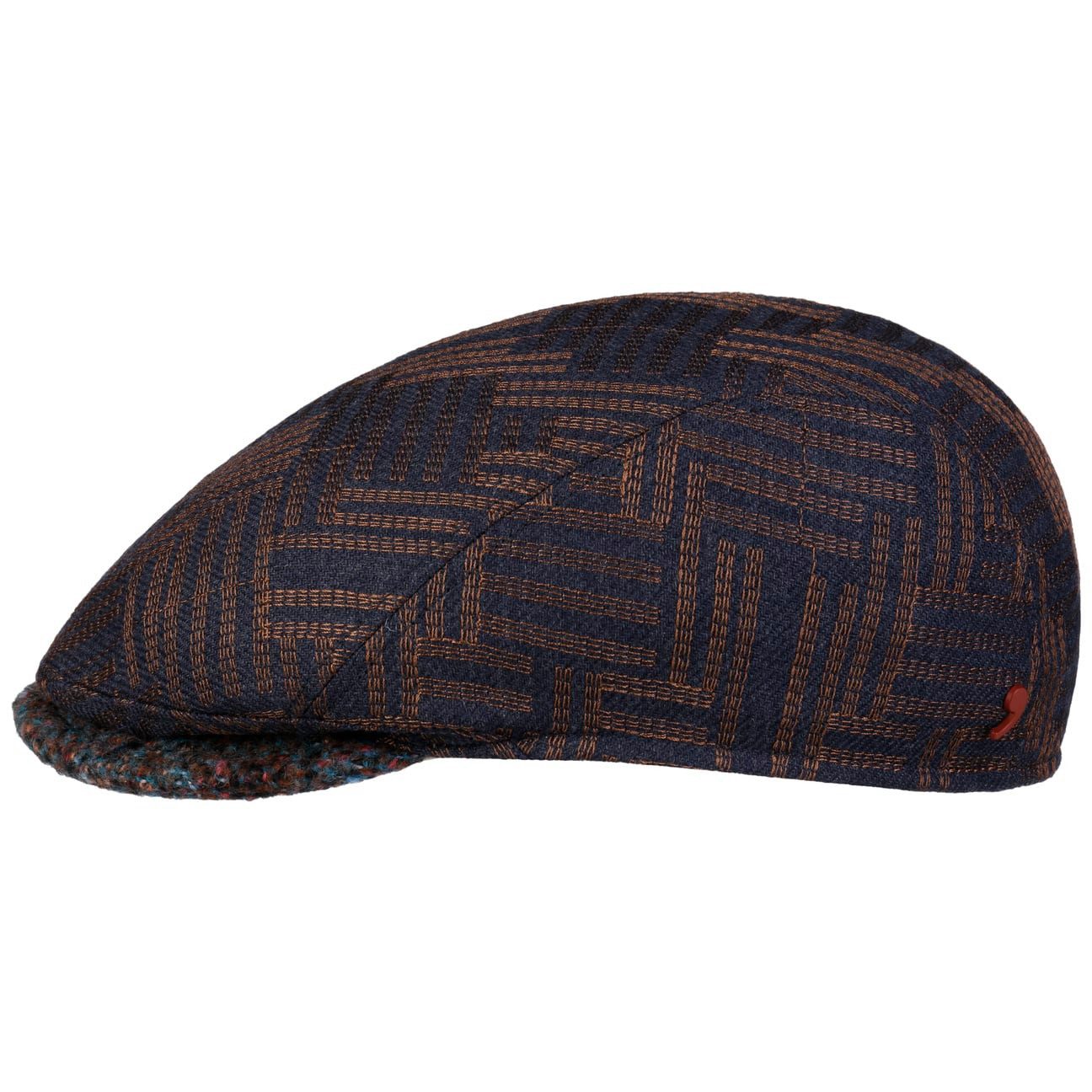 Alfonso D´Este Flat Cap (1-St) Schirmmütze mit Schirm, Made in Italy