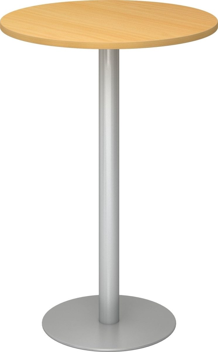 Empfangstheke Stehtisch 80cm Buche/silber