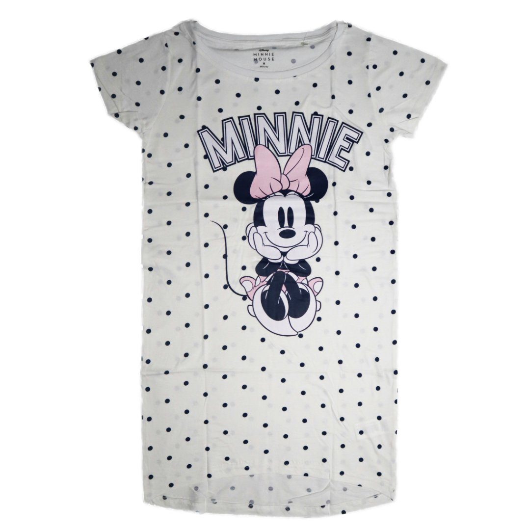 Disney Pyjamaoberteil Disney Minnie Maus Damen kurzarm Schlafshirt Nachthemd Gr. XS bis XL