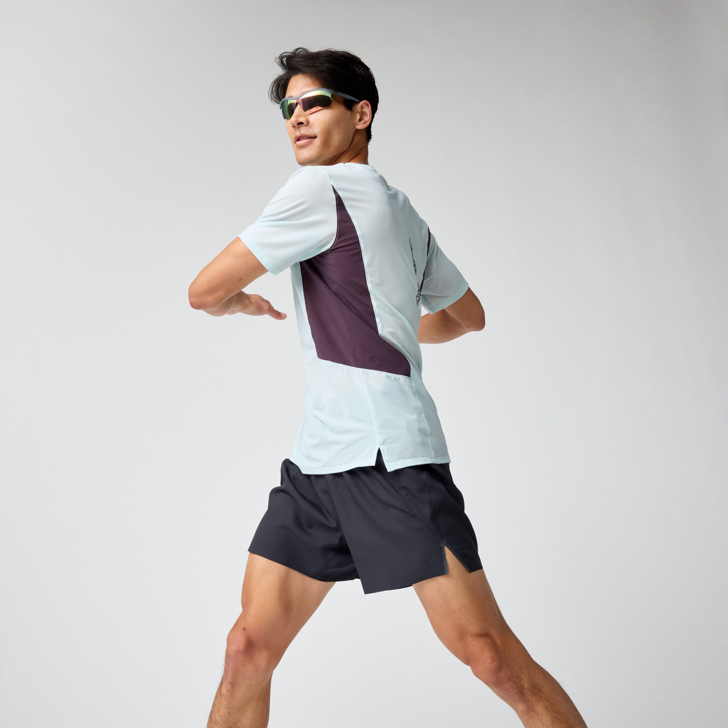 Brooks T-Shirt High Point Herren Short Sleeve 2.0 Navy/Teal/Mint
