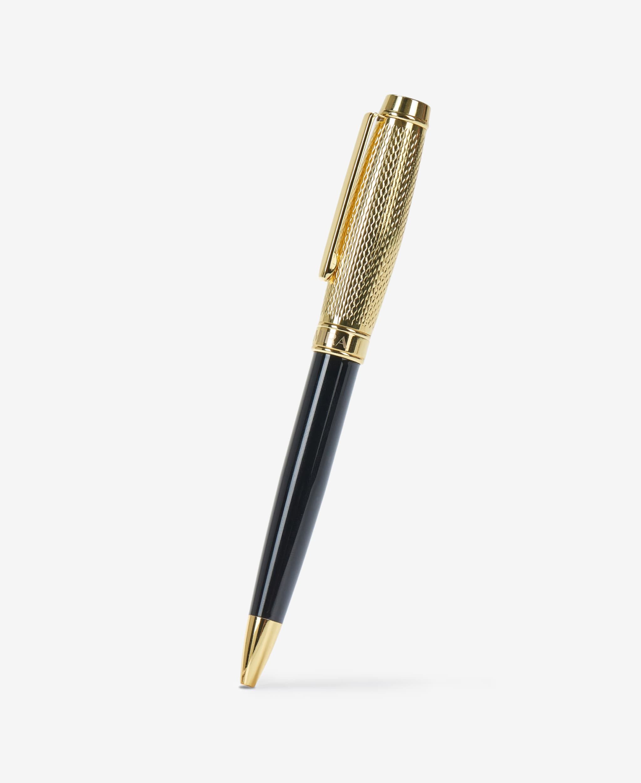 GLAMIRA Kugelschreiber Metallkugelschreiber - Schwarz mit Gold, (1-tlg), elegantes Design, luxuriöses Schreiberlebnis