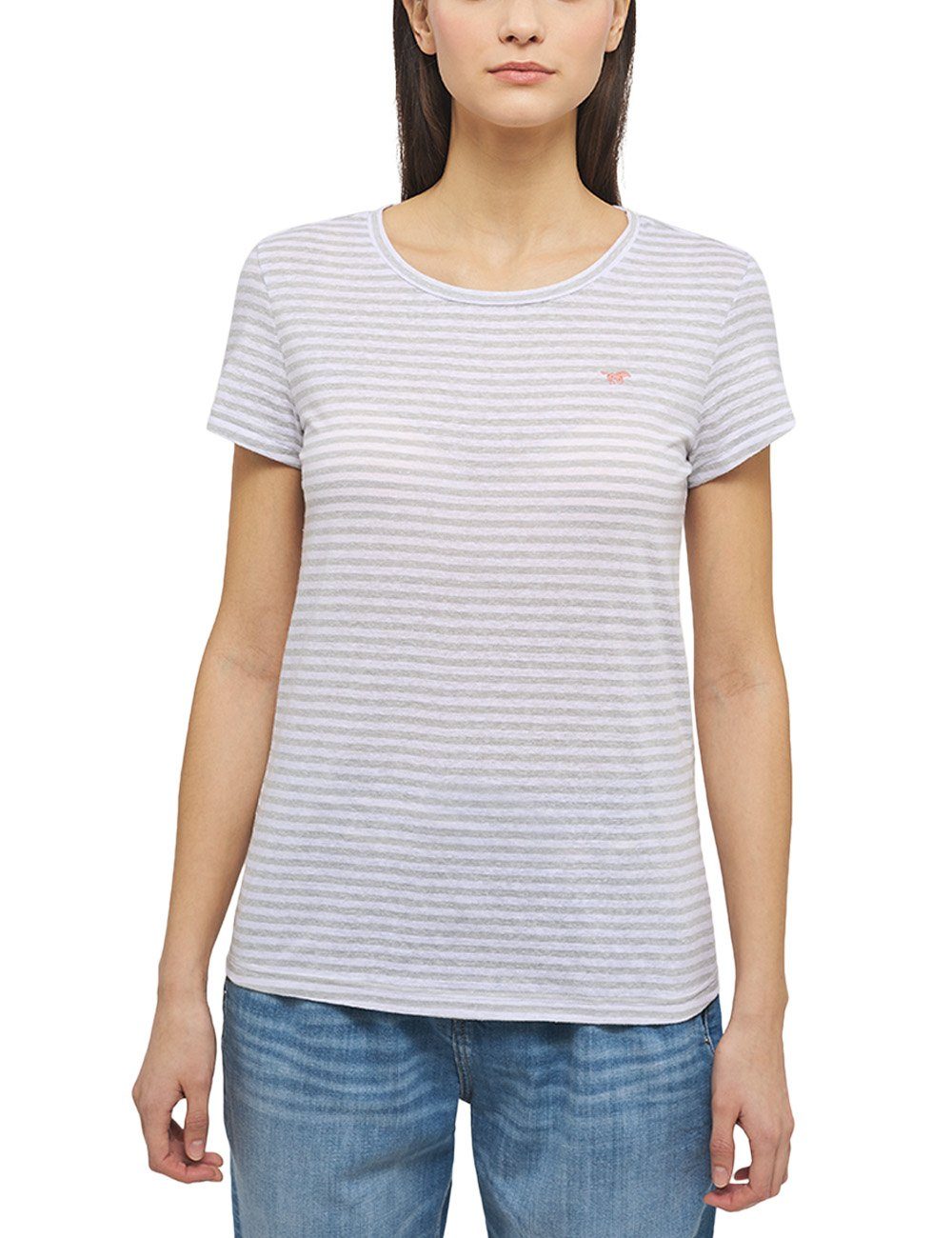 Alexia MUSTANG C Stripe grau-weiß T-Shirt