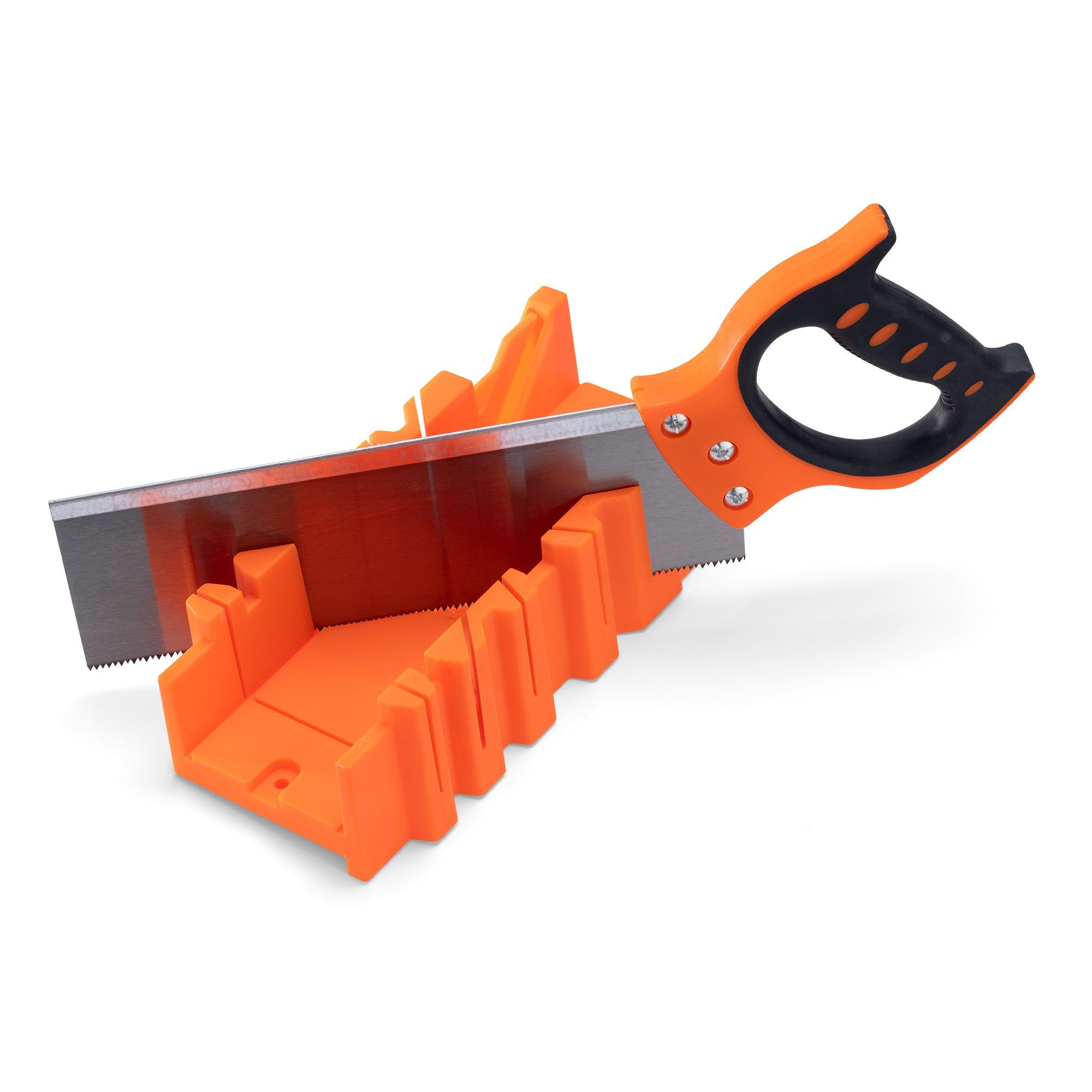 Navaris Bügelsäge Gehrungslade und Handsäge - Set aus Kunststoff Schneidlad günstig online kaufen