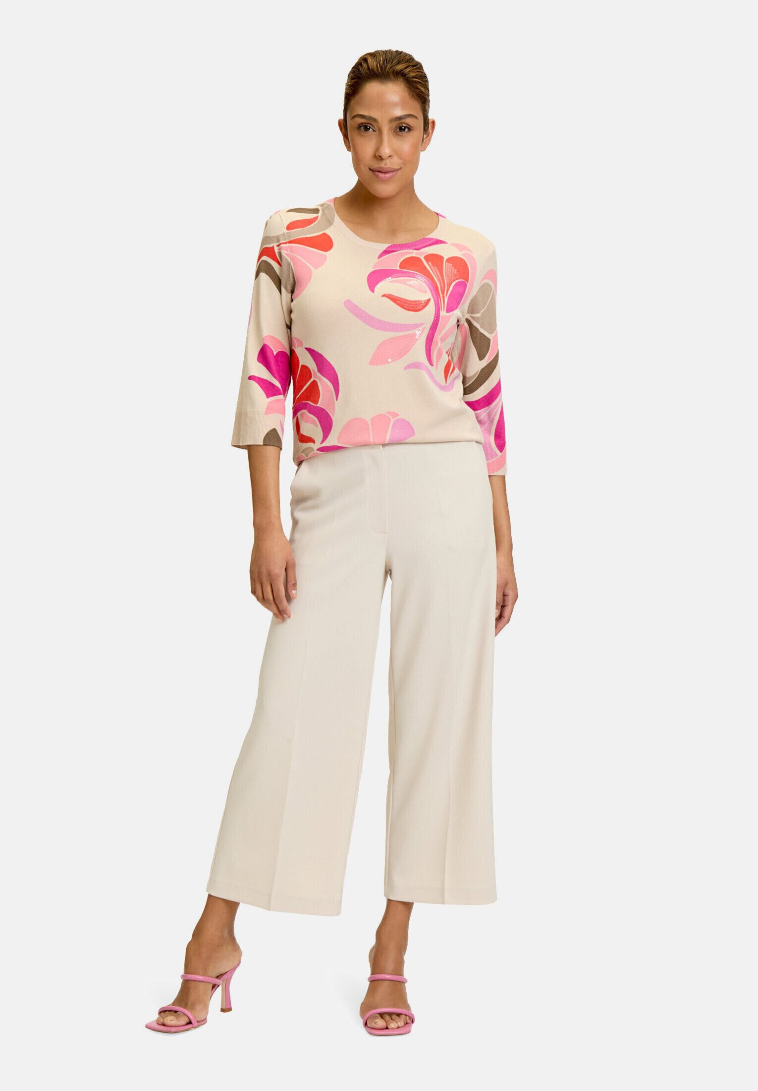 Betty Barclay Strickpullover Damen mit Print (1-tlg) Pailletten