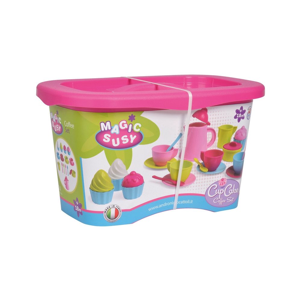 Simba Dickie Spielgeschirr Tee Service Magic Susy mit Cupcakes 24 Teile