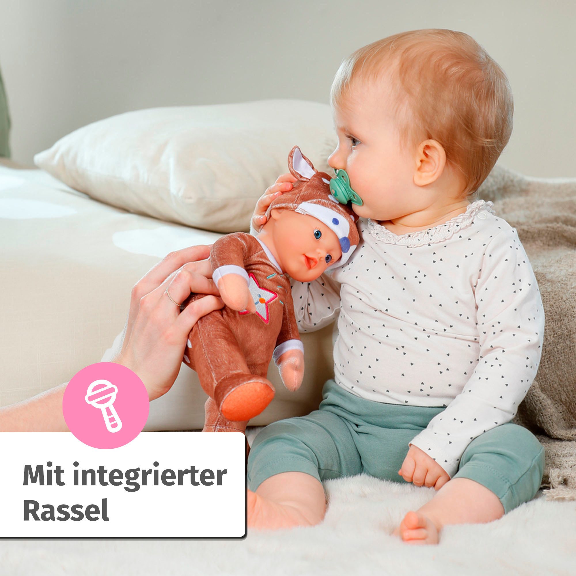 Baby Born Babypuppe for babies Sleepy Reh, 30 cm, mit Rassel im Inneren – Bild 5 von 5