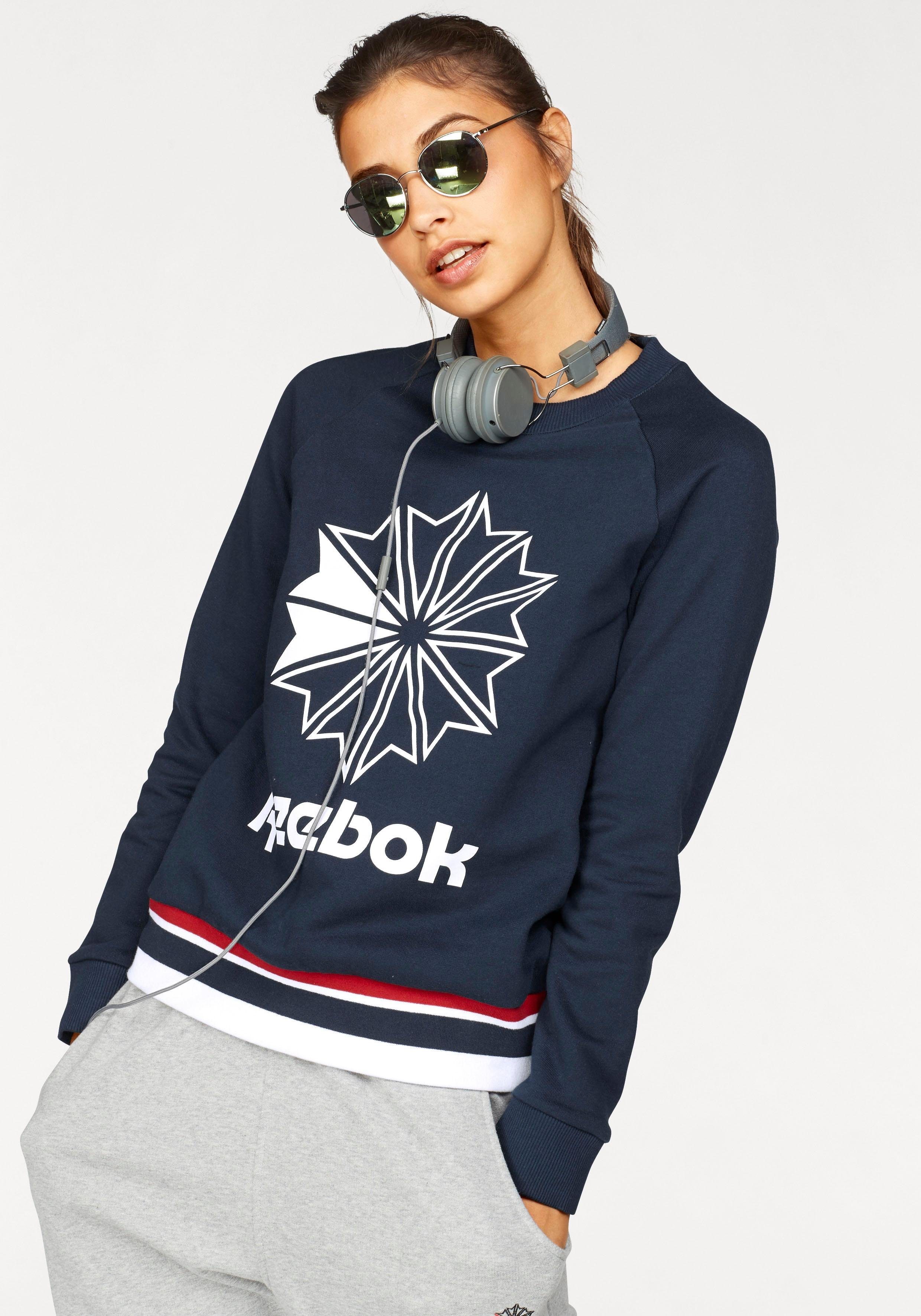 Reebok Classic Sweatshirt »AC FT CREW«, Sweatshirt von Cl V P Hoodie Reebok Classics Weiß Pullover Kleidung Damen