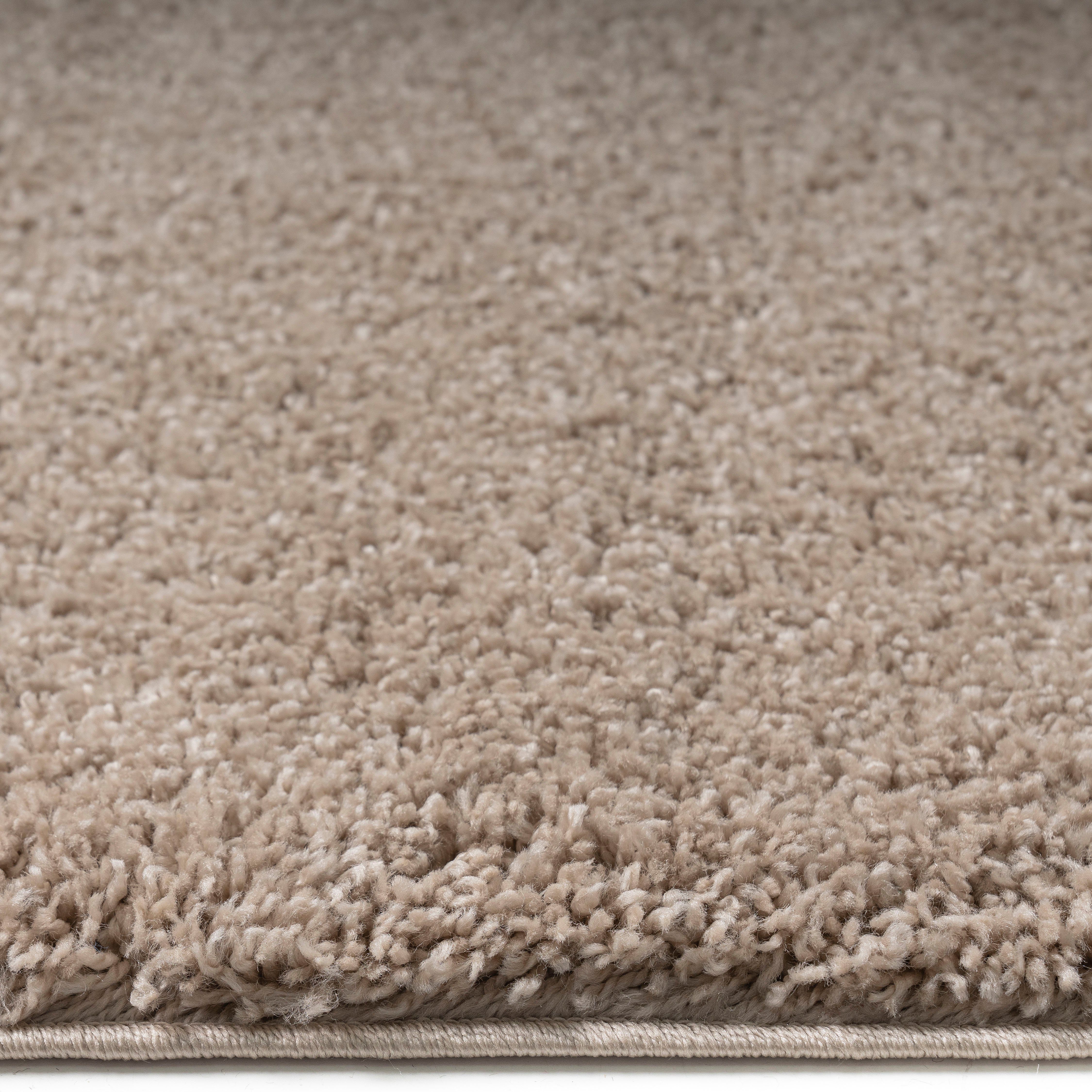 kuschelig Teppich Home Uni-Farben, beige mm, rund, weich 30 30, affaire, Höhe: und Shaggy in Teppich besonders