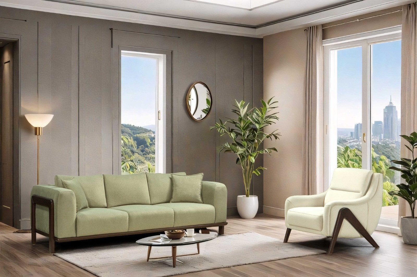 Polsterei Marya Polstergarnitur Asya : 3+3-Sitzer Sofa + 1 Sessel, (Bringen Sie mit dem stilvollen Set ASYA, bestehend aus einem großzügigen 3+3-Sitzer Sofa und komfortablen Sesseln, Eleganz und Gemütlichkeit in Ihr Wohnzimmer., 3-tlg., Hochwertige Materialien, sorgfältige Verarbeitung und modernes Design), Höchster Sitzkomfort & langlebige Qualität