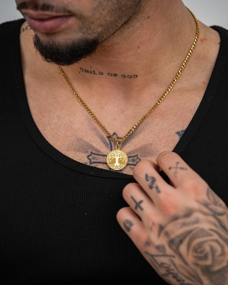 UNSHINEBAR Kette mit Anhänger Lebensbaum Halskette günstig online kaufen