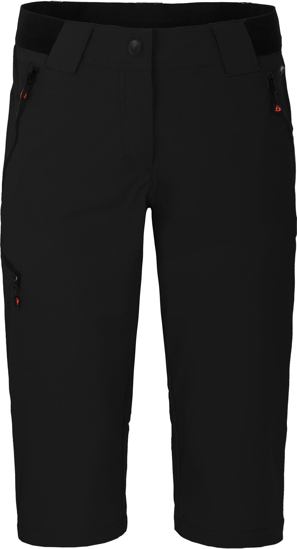 Bergson Outdoorhose VIDAA COMFORT Capri Damen 3/4 Wanderhose, leicht, strapazierfähig, Normalgrößen, schwarz