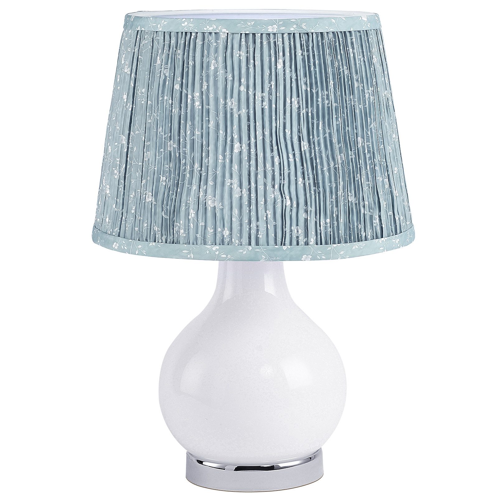 Tukrool Nachttischlampe Plissierte Glas-Tischleuchte mit graublauem günstig online kaufen