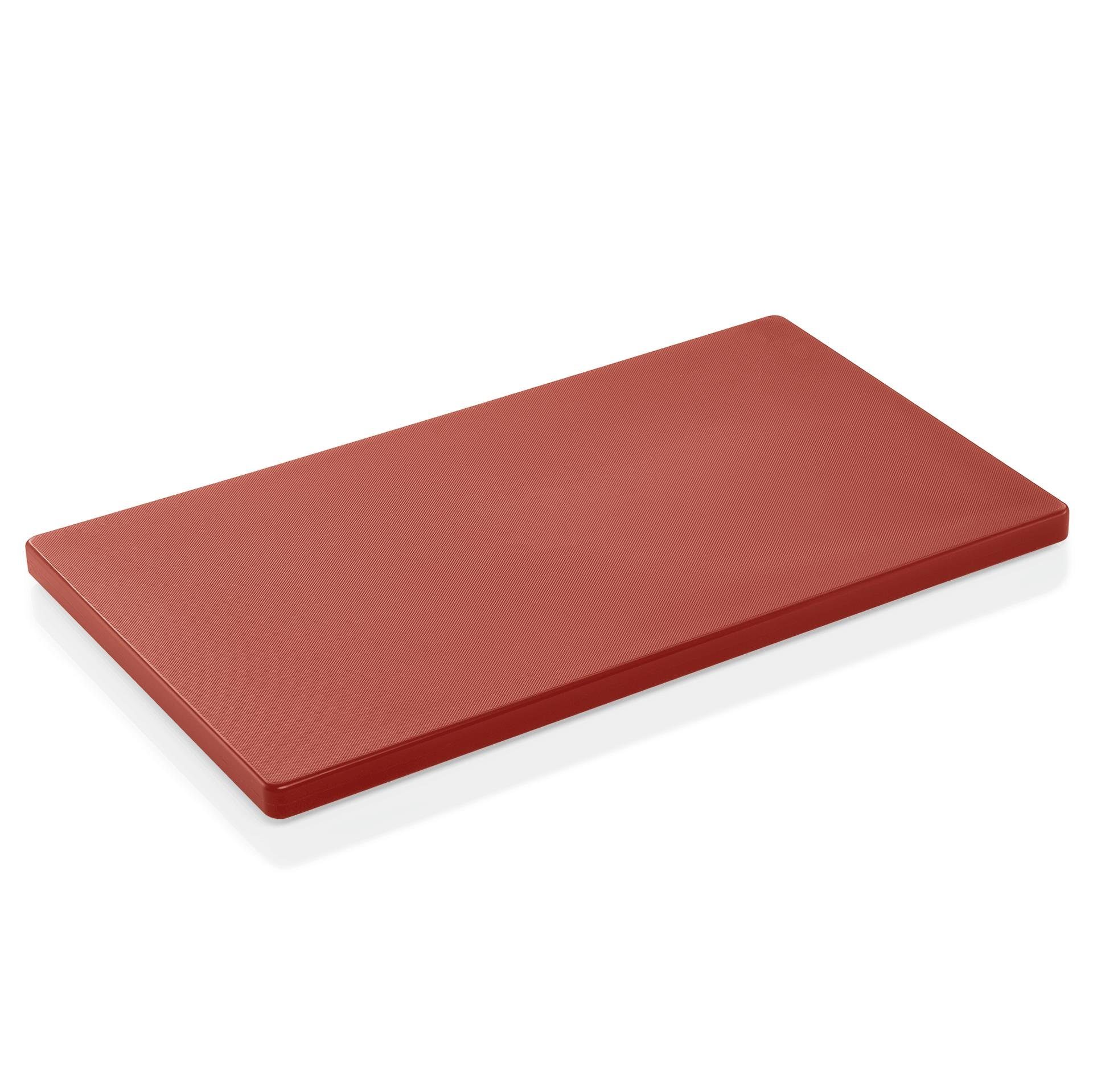 Gastro Spirit Schneidebrett Schneidebrett 50 x 30 x 2 cm aus Polyethylen, rot, Polypropylen, (1-St), mit Anti-Rutsch Pads, Gastronomie geeignet