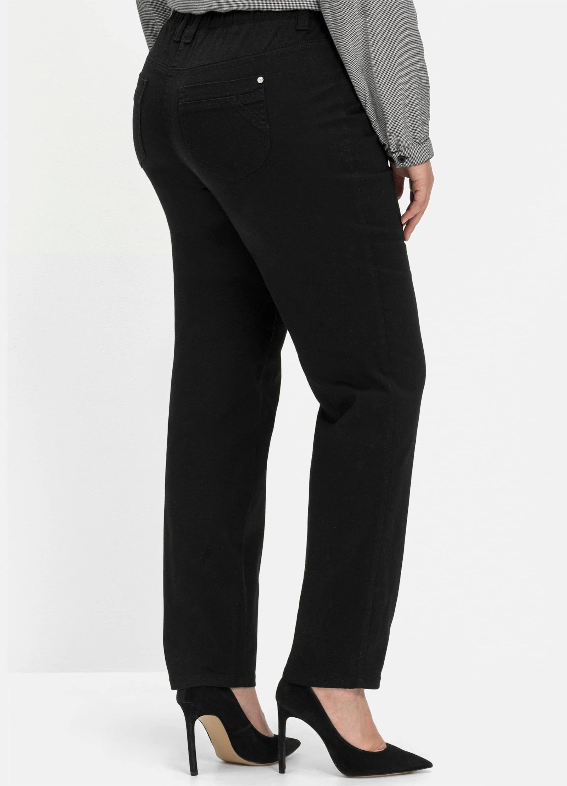 Sheego Jerseyhose Schlupfhose in schmaler Beinform – Bild 3 von 5