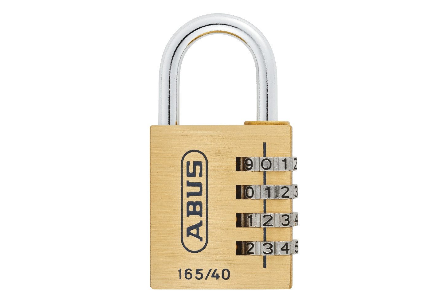 ABUS Vorhängeschloss Zahlenschloss 165/40 - Kofferschloss, Vorhängeschloss aus Messing, Sicherheitsklasse 4, 3-stelliger individuell anpassbarer Zahlencode, Sicherung bei Reisen