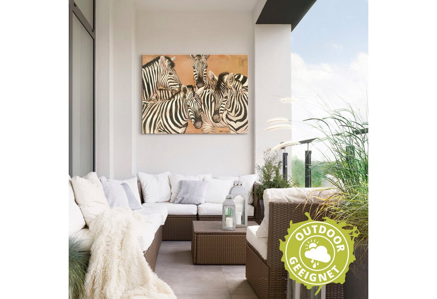 Artland Wandbild »Zebras«, Wildtiere (1 Stück), in vielen Größen & Produktarten - Alubild / Outdoorbild für den Außenbereich, Leinwandbild, Poster, Wandaufkleber / Wandtattoo auch für Badezimmer geeignet-kaufen
