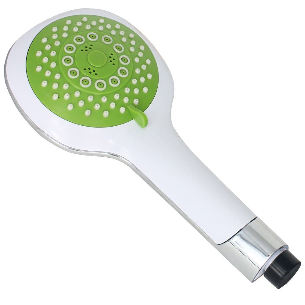 Sanlingo Handbrause Handbrause 5fach verstellbar mit 120 mm Durchmesser Grün Weiß Chrome