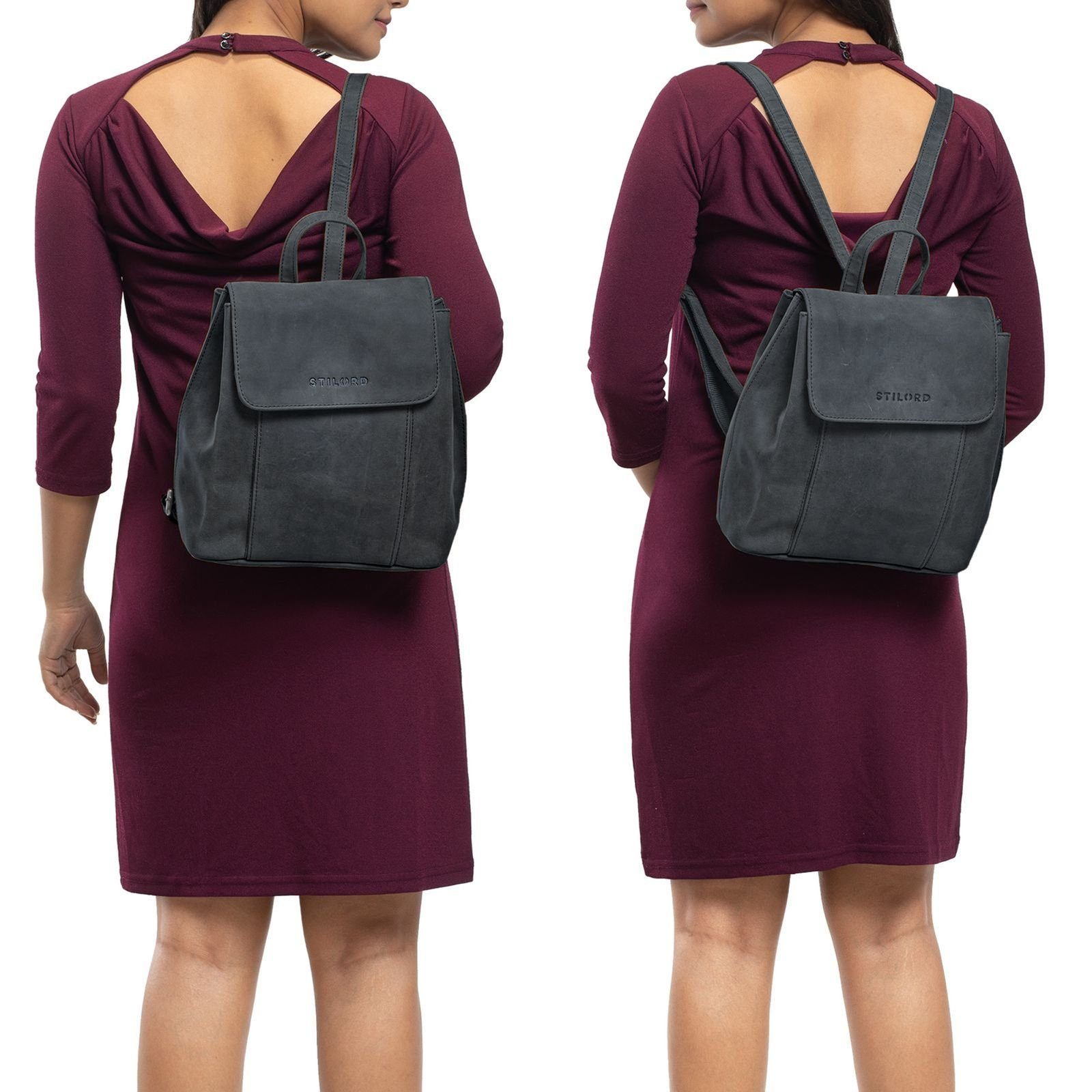 STILORD Cityrucksack "Fiona" Daypack Rucksack Damen Leder günstig online kaufen