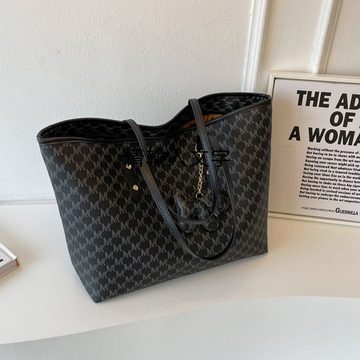 GelldG Handtasche Einfache Handtaschen Shopper Bag mit Reißverschluss und Innentasche