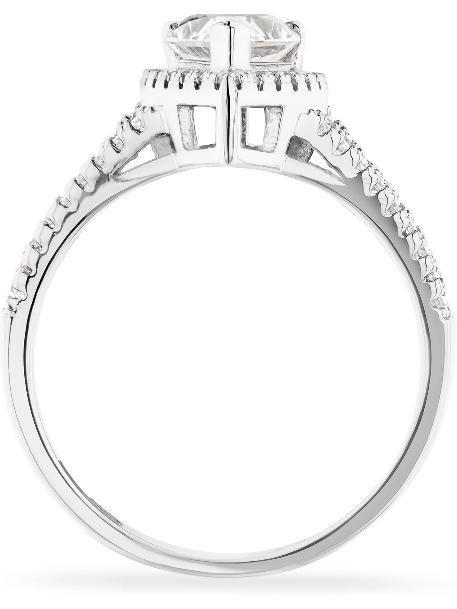 Damen-Damenring Fingerring FAVS Silber FAVS Zirkonia, Zirkonia, 925er 1 synthetisch