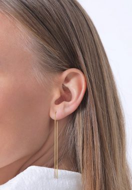Elli Premium Paar Ohrhänger Durchzieher Filigran Kettenelement 375er Gelbgold