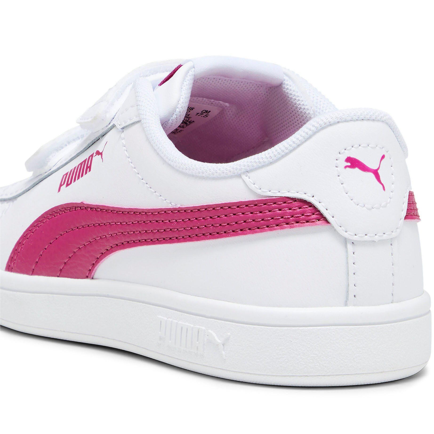 PUMA SMASH 3.0 L Sneaker White-Pinktastic PS PUMA Klettverschluss V mit