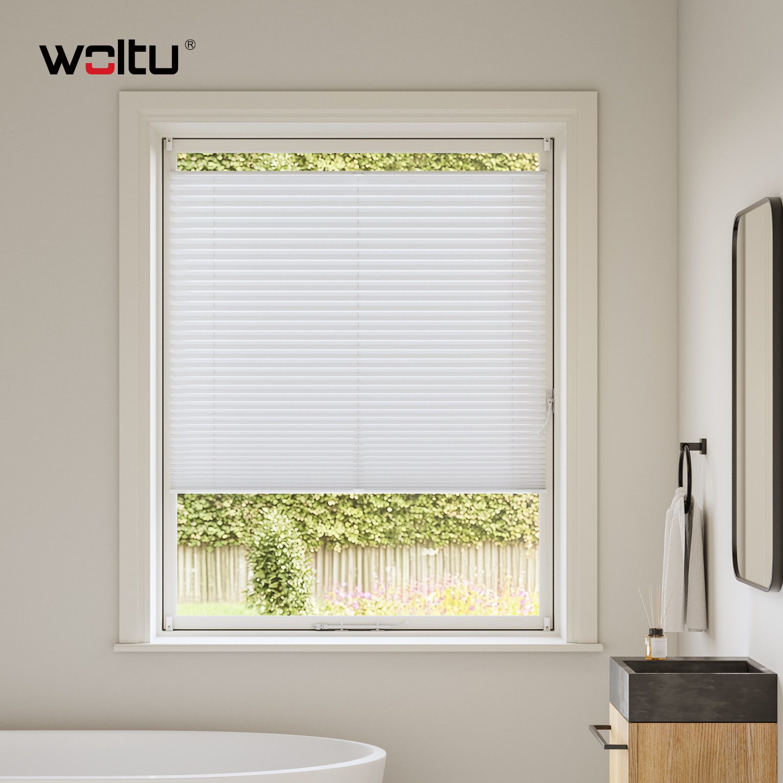 Woltu Plissee, Lichtschutz, Klemmfix, Faltrollo ohne Bohren Jalousie mit Kl günstig online kaufen