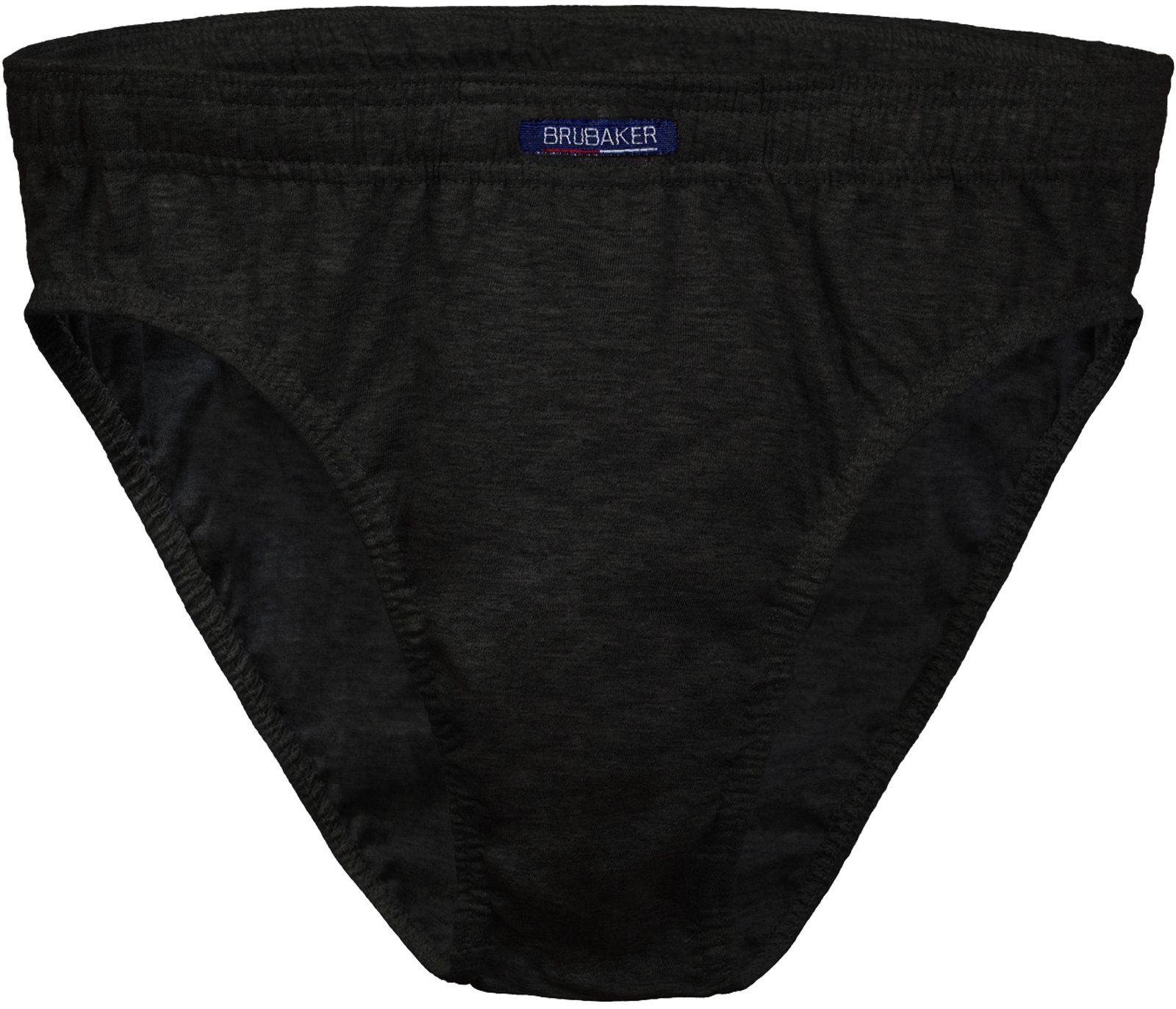 BRUBAKER Slip 7er-Pack) Unterhose Unterwäsche, 7-St., Männer (Spar-Pack, aus sehr Großpackung Anthrazit Herren Passform Baumwolle bequeme