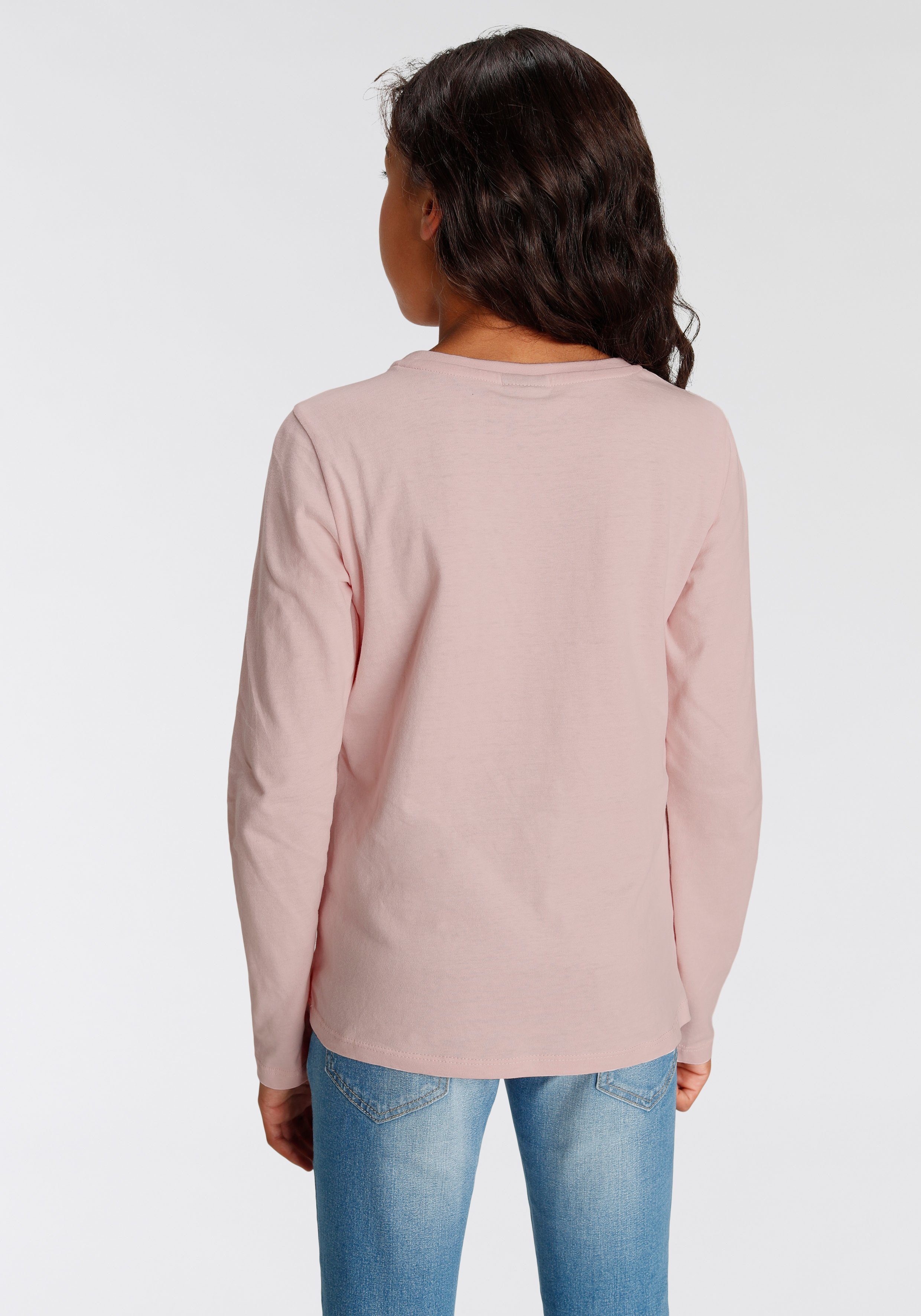 KIDSWORLD Langarmshirt Peace Langarm, Basic-Passform, mit Statements/Sprüchen