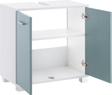 Schildmeyer Waschbeckenunterschrank »Lumo« Breite 60 cm, mit 2 Türen & Metallgriffen