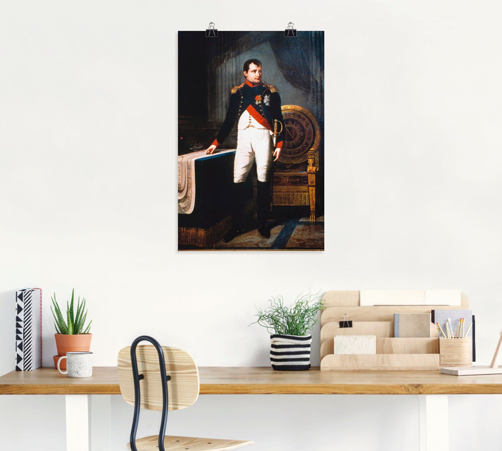 versch. 1809, Größen Bonaparte, Wandbild Leinwandbild, Napoleon oder Artland St), Wandaufkleber Alubild, in (1 Poster Menschen als