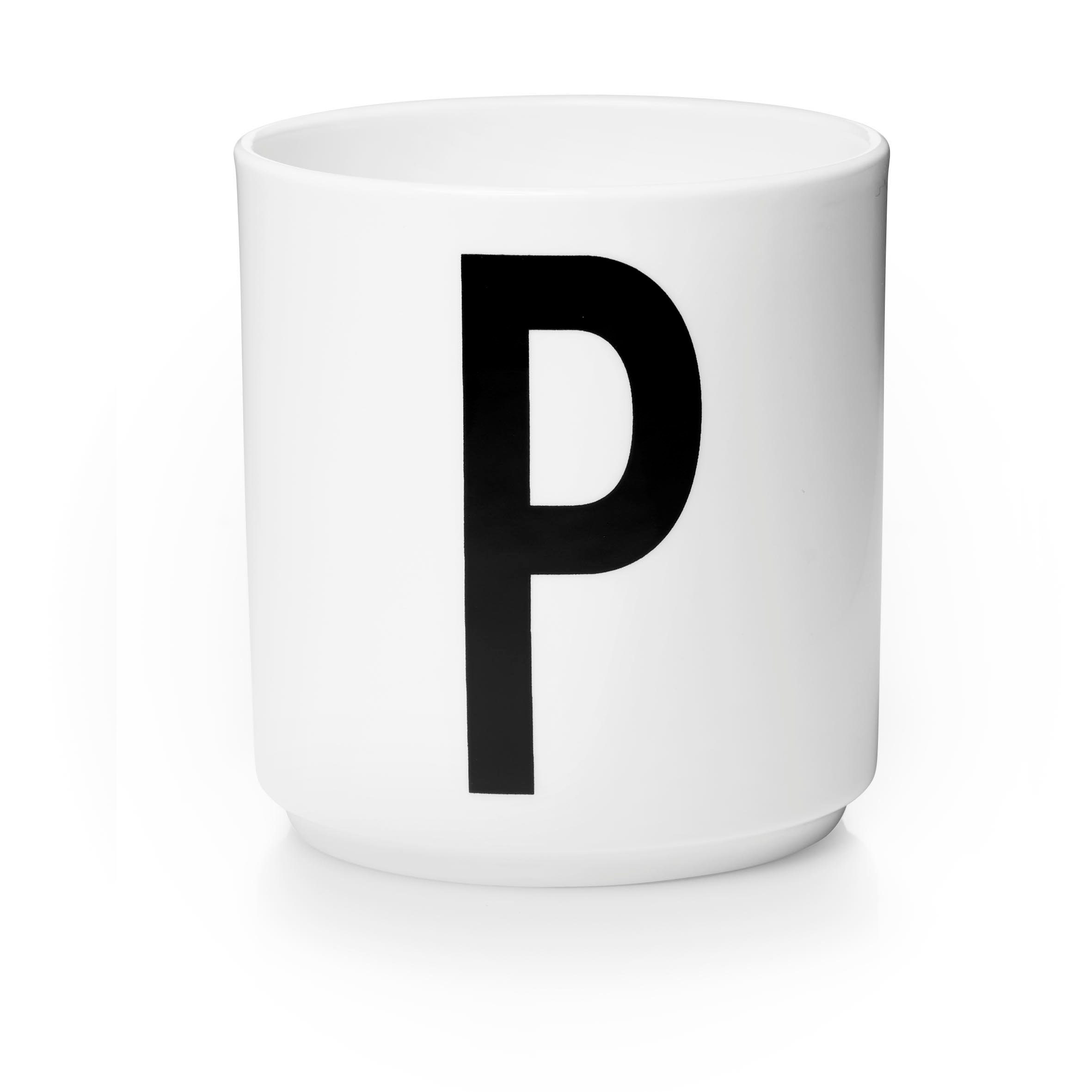 Design Letters Becher Porzellanbecher Weiß P, Porzellan