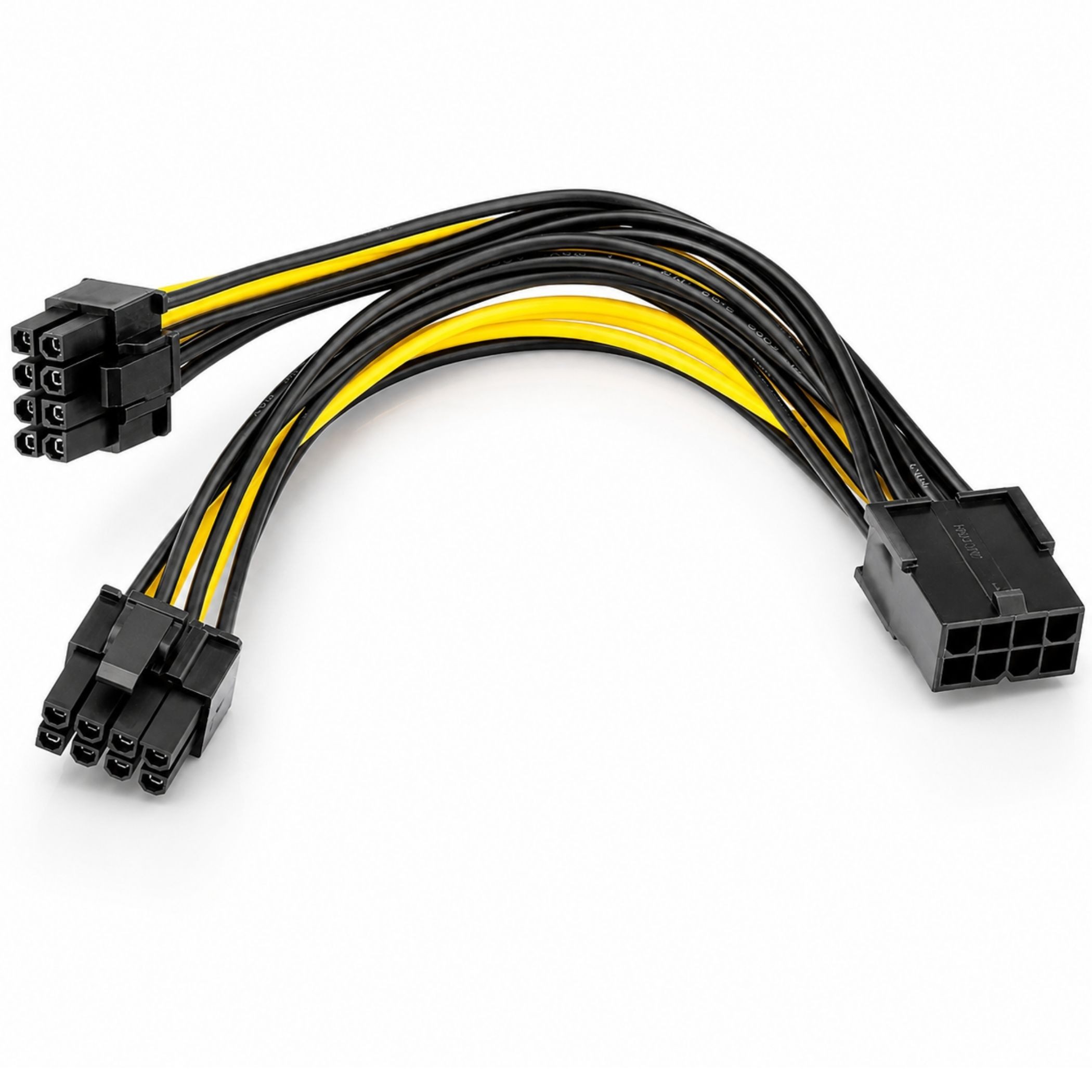 Bolwins L28 8pin PCIe auf 2x 8pin (6+2) Grafikkarte Stromkabel PCI-E Adapter Computer-Kabel, PCI-E 8-Pin (weiblich), 2× PCI-E 6+2-Pin (männlich) (25 cm), Power-Splitter, hohe Flexibilität durch 6+2-Pin-Stecker von Bolwins