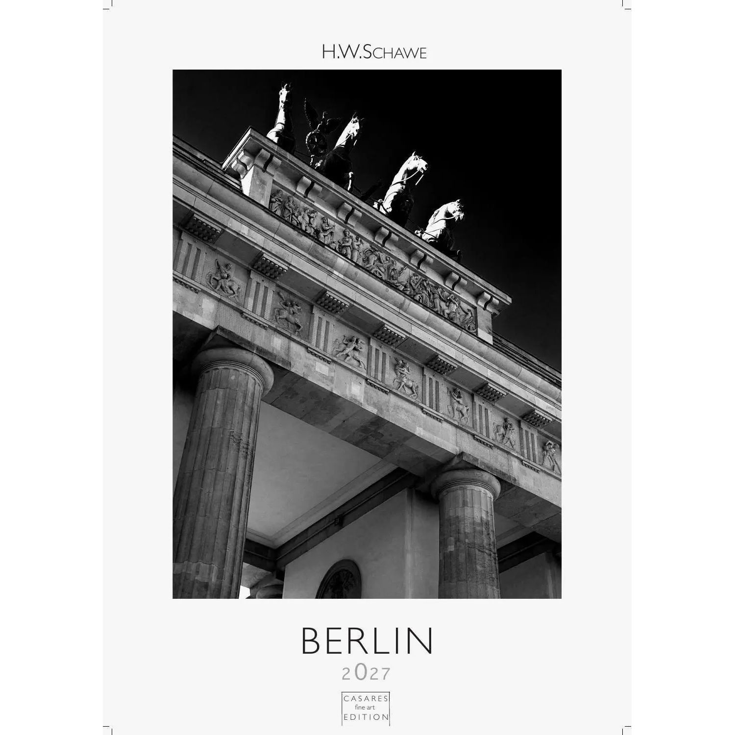 Wandkalender Berlin schwarz-weiss Kalender 2027 - Wandkalender, Fotokalender...