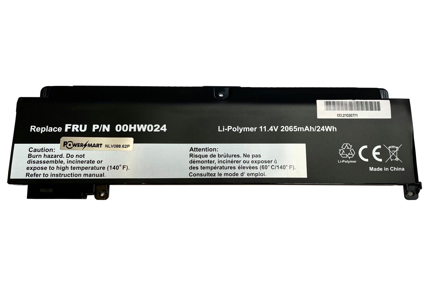 V) 2065 NLV088.62P 45N1043, 01AV462, SB10F46463, mAh 01AV408, für SB10J79003, L16M3P73, Laptop-Akku LENOVO SB10F46462, SB10J79004 Li-ion (11,4 PowerSmart