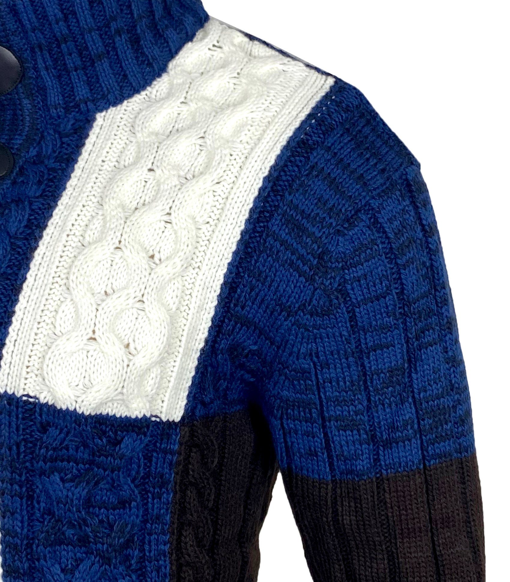 Baxboy Strickpullover Baxboy Herren Grobstrick Pullover Stehkragen Pulli B-51112