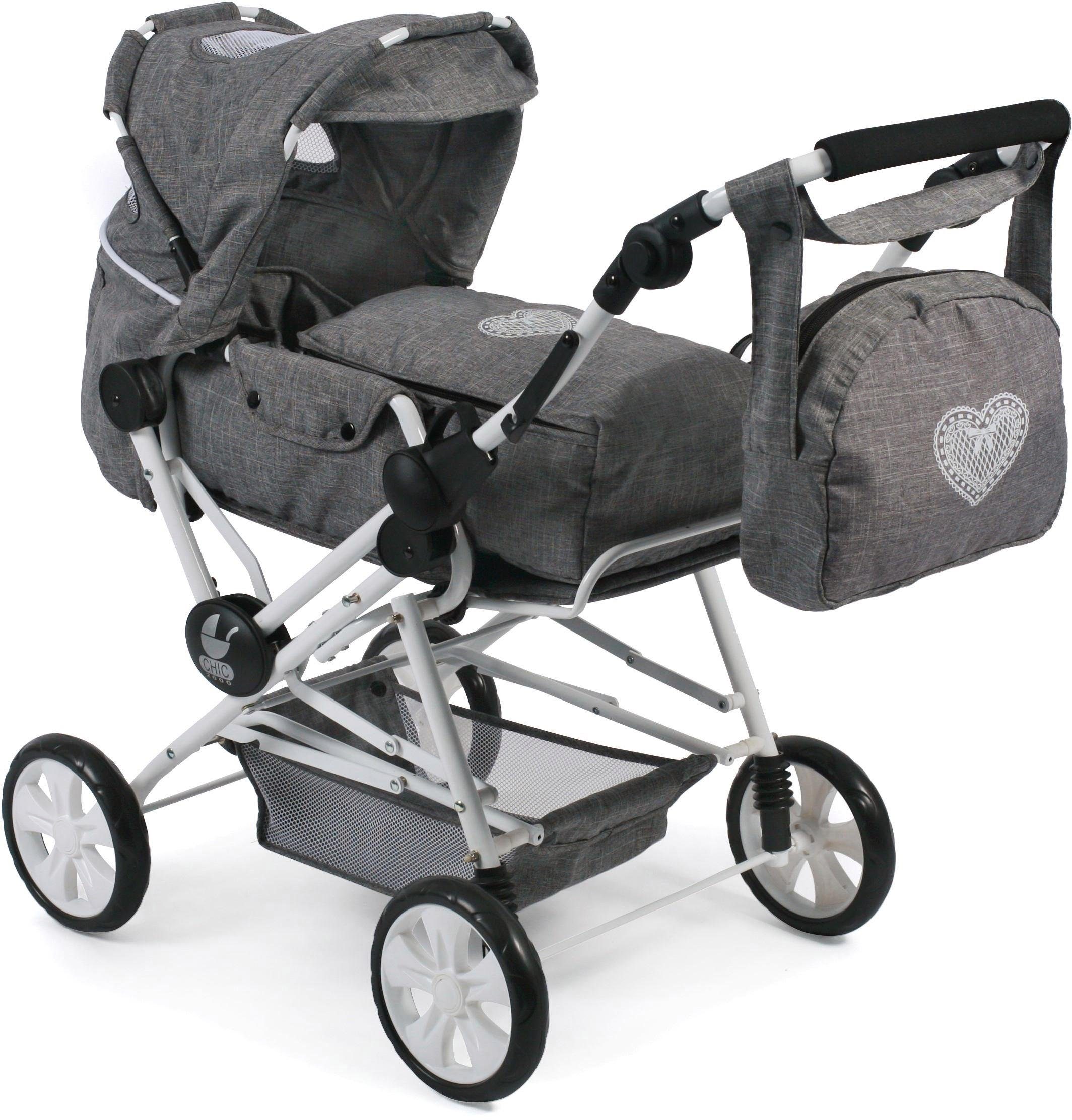 CHIC2000 Kombi-Puppenwagen »Road Star, Jeans Grey«, mit herausnehmbarer Tragetasche online ...