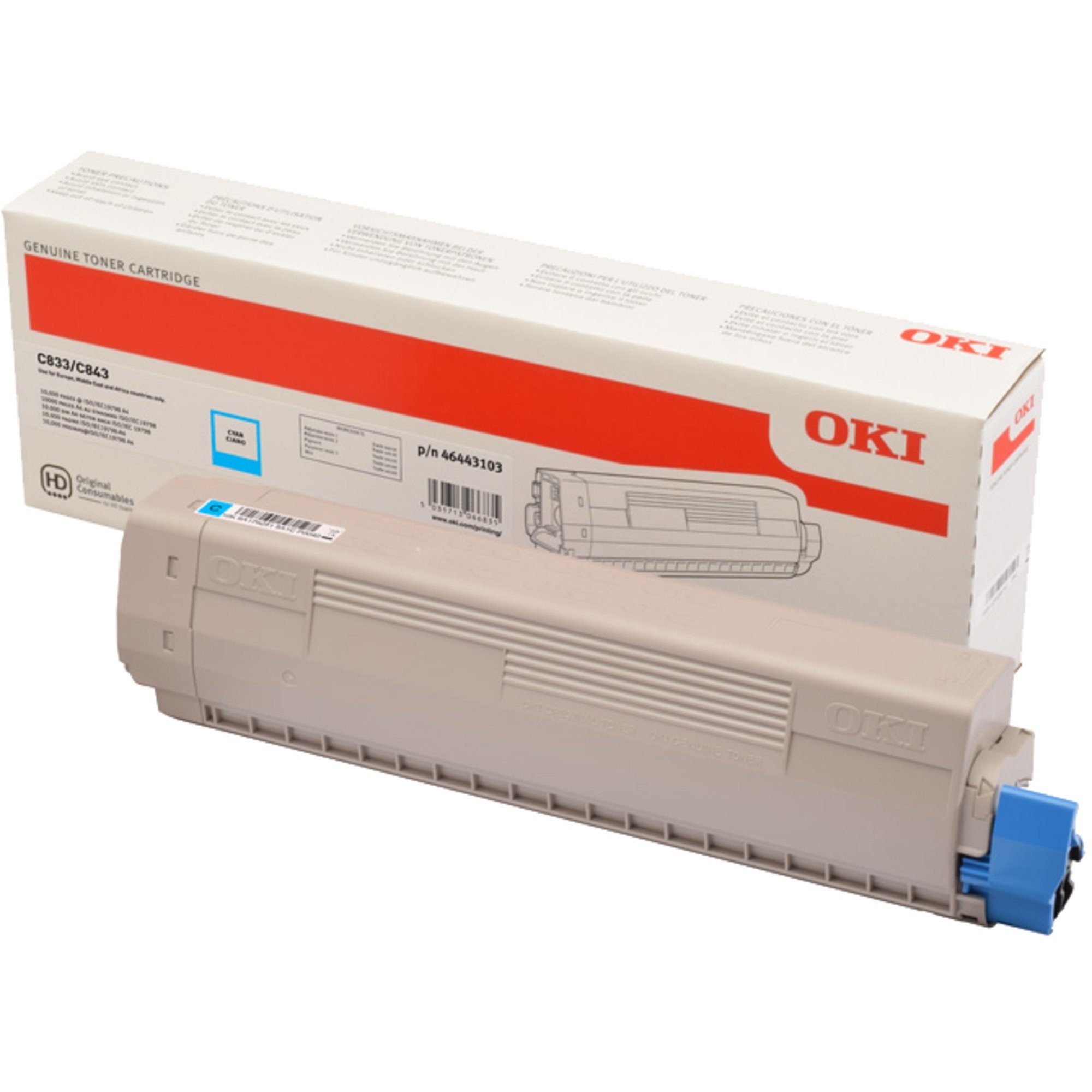 OKI Tonerkartusche OKI Toner cyan 46443103