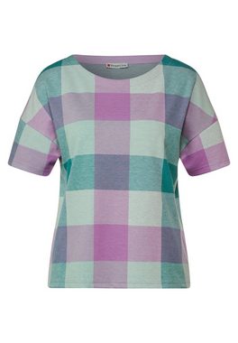 STREET ONE T-Shirt Street One Multicolor Karo Shirt in Meta Lilac (1-tlg) Nicht Vorhanden