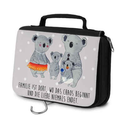 Mr. & Mrs. Panda Kulturbeutel Koala Familie - Grau Pastell - Geschenk, Bruder, Family, Vatertag, Wa (1-tlg), Mehrere Fächer