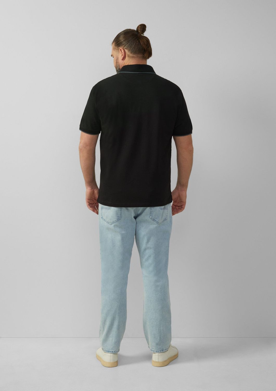 s.Oliver Poloshirt Big Size (1-tlg) Kragen, Köpfe, Logo