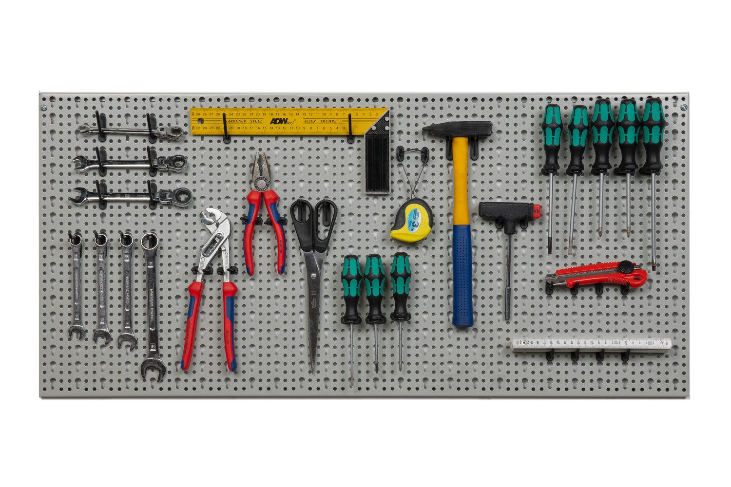 Kreher Lochwand Werkzeugwand mit Hakensortiment 52tlg. günstig online kaufen