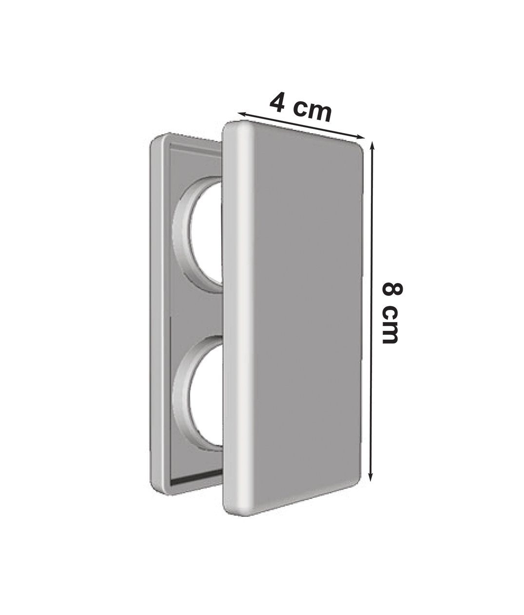 Magnethalter für Schiebegardinen, Stück Größe Gardinen cm stark cm funktionell, für matt 8 x 4 nodeko, & 1 Pinnwandmagnet, Magnetgriff, Rollos, messingfarben als Flächenvorhänge